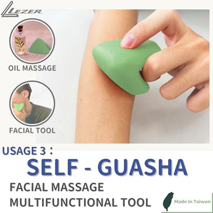 Trigger Massage Point, Manual Massage Ball, Muscle Knots Relief Tool, Myofascial Release, Physical Therapy, Deep Tissue Back Massage, Plantar Fasciitis, 2.9 in x 2.1 in (Green)