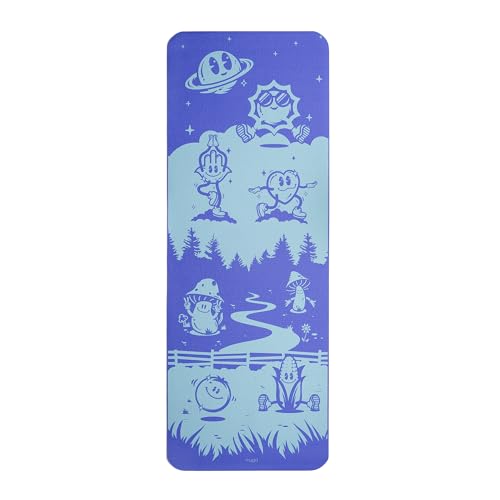 Myga Silk Print Kids Yoga Mat,Non-Slip Yoga Mat for Childrens Exercise, Fitness, Yoga and Mindfulness Lightweight, Easy Clean Play Mat for Girls and Boys