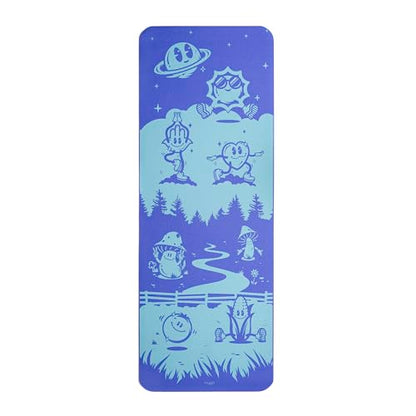 Myga Silk Print Kids Yoga Mat,Non-Slip Yoga Mat for Childrens Exercise, Fitness, Yoga and Mindfulness Lightweight, Easy Clean Play Mat for Girls and Boys