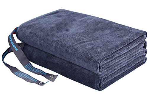 HOPESHINE Gym Towels for Men 20inch X 40inch Women Sweat Large Working Out Microfiber Sports Fast Drying Absorbent Compact Camping, Hiking, Backpacking, Yoga, Travel, Exercise 2-Pack, Grey - color: Grey X2, size: 2-Pack 20inch X 40inch