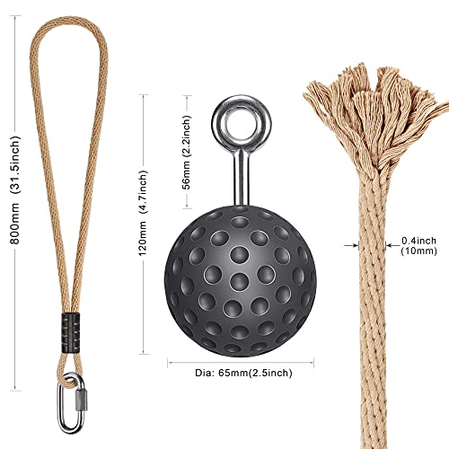 SELEWARE Pull Up Ball Grip & Wall Mounted Pull Up Bar, Heavy Duty Home Gym Equipment for Strength Training, Rock Climbing, Chin Ups, Black