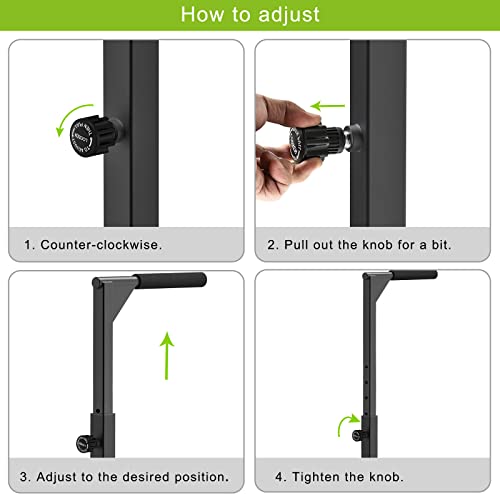 SELEWARE Heavy Duty Dip Bar, Adjustable Width & Height Dip Station Home Gym Fitness Equipment, 800lbs Capacity, Multifunctional Strength Training Dip Stand with Push Up Bar for Tricep Dips, L-Sits - color: Black