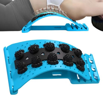 Back Stretcher Adjustable, 4 Level Support, Stretching Equipment with Smooth Comfort, Back Massager with Sturdy Build, Wellness Accessories, Alignment Aid for Women Home Yoga Massage 525g