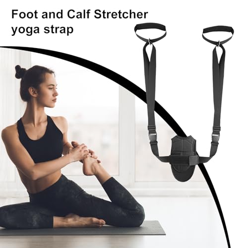 Stretching Strap - Leg Stretcher Strap | Stretch Straps for Physical theraapy | Adjustable Stretch Band | Non-Elastic Yoga Strap | Pull Up Assist Bands | Padded Exercise Straps for Physical theraapy,