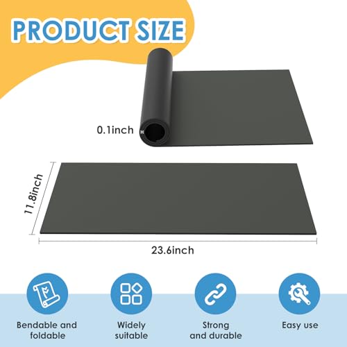 2PCS Exercise Bike Mat, Non-Slip Exercise Bike Mat for Floor for Rowing Machine and Stationary Spin Bike