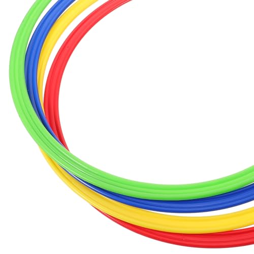 BESTonZON 4pcs Versatile Training Aid Soccer Agility Rings Plastic Training Circles for Enhanced Coordination Sports Performance