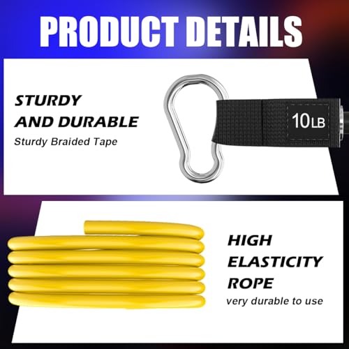 VEICK Resistance Bands, One Single Exercise Bands, Workout Bands Resistance Training for Home Workouts Fitness Pilates - color: Yellow(10LBS)