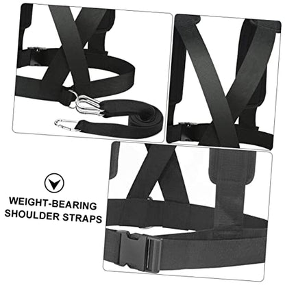 2pcs Resistance Belt for Fitness Workout Belt Weight-bearing Shoulder Straps Sled Harness