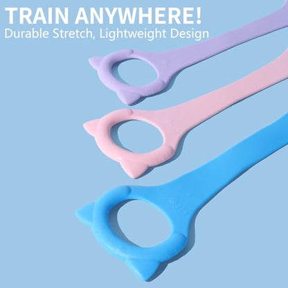 Figure 8 Fitness Resistance Band with Handles, Arm & Back Training Elastic Rope for Pure Barre Workout, Chest, Shoulder Stretching Exercise Equipment for Yoga, Pilates & Physical Therapy. - color: Blue