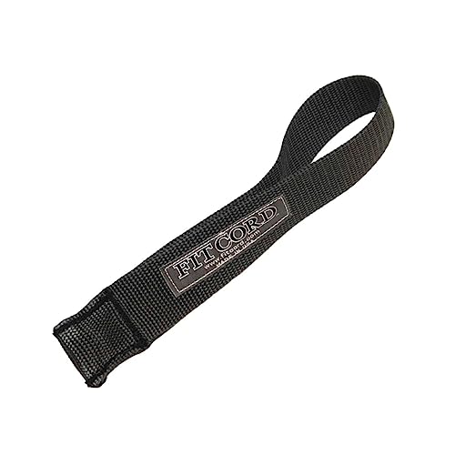 Fitness Door Anchor for Resistance Bands - Secure and Durable Home Gym Workout Equipment for Strength Training and Resistance Exercises - Solid Nylon Strap Easy to Install and Portable, Black