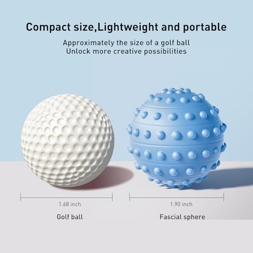 Spiky Massage Balls for Feet,4 Pcs 1.9'' Hard Lacrosse Ball Deep Tissue Recovery Tool,Trigger Point Ball for Myofascial Release & Trigger Point Therapy(Blue) - color: Blue