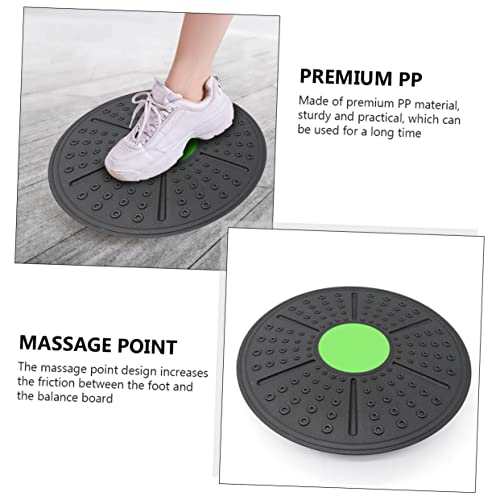 Mikikit Balance Training Board with Raised Massage Points Non Slip PP Material Fitness Tool for Core Strength Stability Coordination Improvement Durable Balance Exercise Pedal for Home and