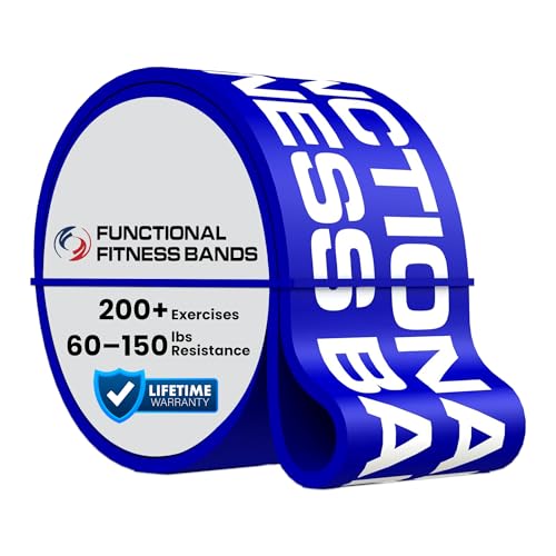 Rubberbanditz Pull Up Assist Resistance Bands Heavy Duty Loop Exercise Workout Bands for Powerlifting, Mobility, and Stretching - color: Blue