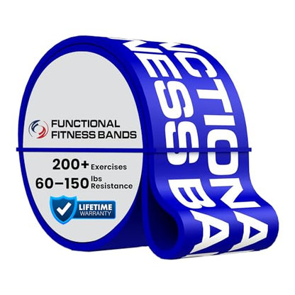 Rubberbanditz Pull Up Assist Resistance Bands Heavy Duty Loop Exercise Workout Bands for Powerlifting, Mobility, and Stretching - color: Blue
