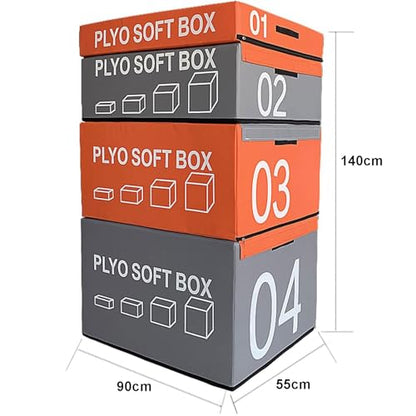 Jump Box, Soft Foam Box, Professional Physical Training Combination Box, Used for Home Gym and Outdoor Exercise. Suitable for Agility Training and Speed Training. - color: B
