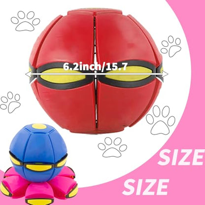 3PCS Dog Flying Disc Toy - Light Up Saucer Ball for Dogs - Outdoor Games (Red+Blue+Pink) - color: Red+Blue+Pink