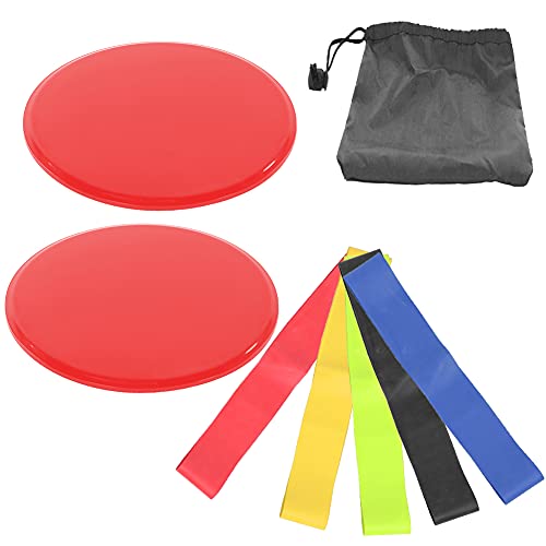 Sliding Disc Workout Sliders, Core Exercise Fitness Training Disks, Double - Sided for Carpet and Hard Floors - Low Impact, Portable, Ideal for Pilates and Home Gym