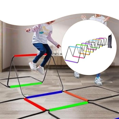 Agility Ladder Agility Training Equipment Jumping Obstacles Soccer Speed Ladder for Volleyball - color: 16 Grids, size: 640cmx40cm