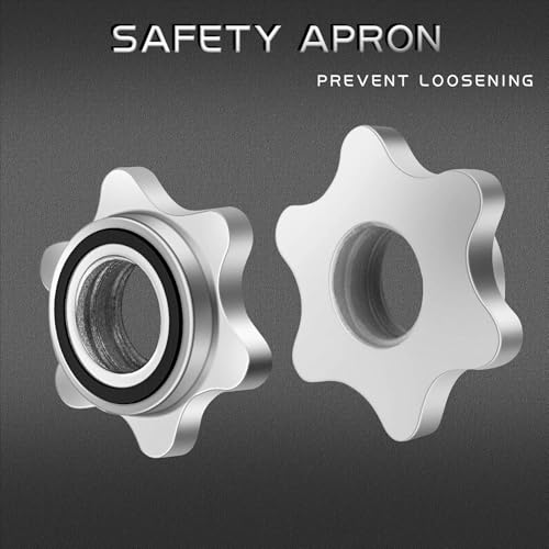 Lamoutor 2Pcs Anti-Slip Hex Nut Collar Screw for Barbell Dumbbell Weight Lifting - size: 25mm+28mm