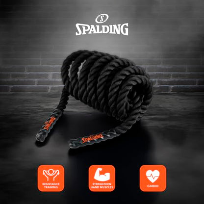 Spalding - Battle Rope for Strength & Conditioning, 22 ft Heavy Duty Training Rope for Cardio, Endurance & Full Body Workout, Durable Fitness