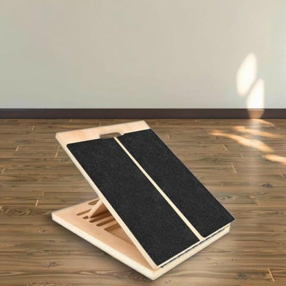 Slant Board for Calf-Stretching - Wooden Incline Wedge Stretcher for Squats, Foot & Ankle Mobility, Portable Fitness Equipment, Balance Block for Heel Stretch