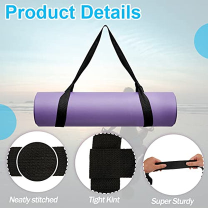 4 Pcs Yoga Mat Straps for Carrying Yoga Mat Holder Adjustable Thick Carrier Exercise Sling Cotton Workout Stretching Band for Carrying Large Mats Roller Skate