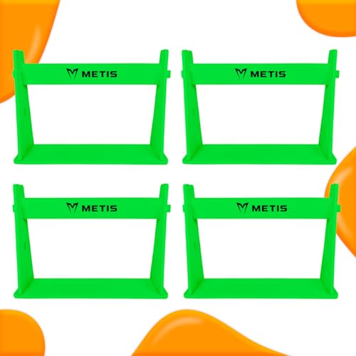 FORZA METIS Junior Foam Hurdles [Set of 4] – Adjustable Speed Training Hurdles for Young Athletes – Choice of 4 Vibrant Colors - color: Green