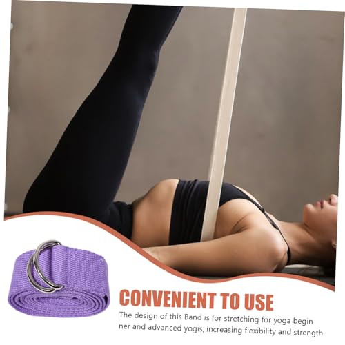 YARNOW Yoga Assisted Stretch Belt Fitness Resistance Belt Foot Stretching Band Comfortable Belt Yoga Support Belt Foot Muscle Relaxation Stretching Strap Lavender Polyester Cotton