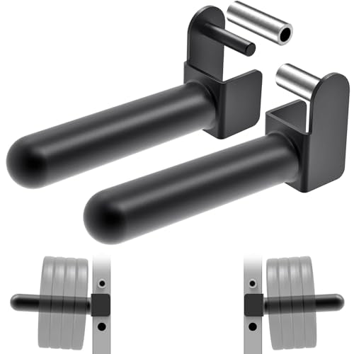 Kipika Weight Plate Holder for 2x2 and 3x3 Power Rack - Attachment for Storage - Fits Standard 1-inch or Olympic 2-inch Plates - Set of 2 - color: For 2x2 Rack with 5/8" or 1" Hole + 2" Plates