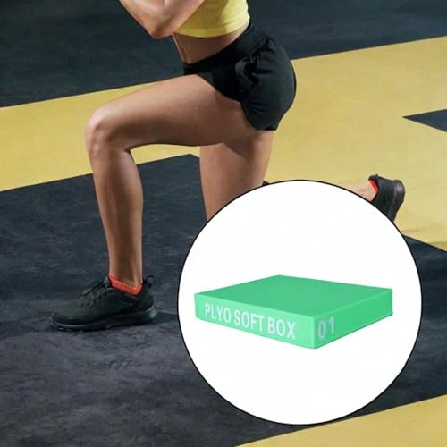 kowaku Jump Box Step up Box Plyometric Jump Box Heavy Duty Versatile Plyo Box Agility Box for Jumping Workout Skipping Lunges Squats - color: 90×75×15cm/green