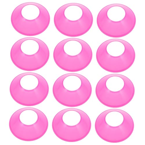 Happyyami 20pcs Soccer Training Cones Vibrant Pink Agility Discs for Football Skating Practice Stackable Design for Enhanced Speed Coordination Drills