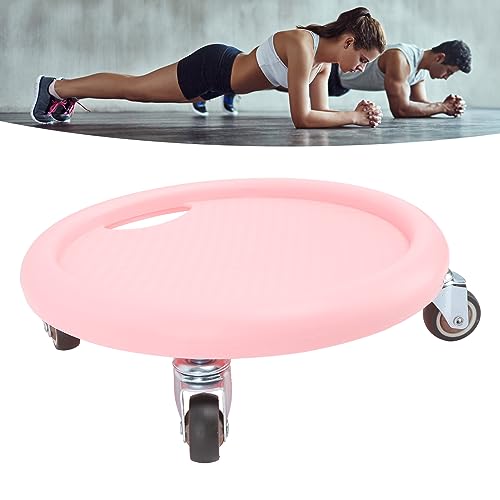 Ab Roller with 4 Wheels Ab Exercise Equipment for Core Workout 360° Silent Abdominal Strength Training for Home Gym Multi Directional Abs Roller Board