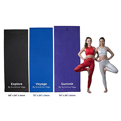 Voyage Yoga Mat, 10 Pack, 72" x 24" Professional Studio and Gym Bulk Yoga Mats, 5mm Thick, Durable, Anti-Tear, Non Slip Fitness and Exercise Mats - color: Assorted