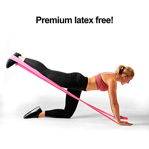 Resistance Band for Working Out | Super Exercise Bands 8,16,24 Yard Bulk Rolls |10 Strengths in Light Medium and Heavy Resistance Bands | Latex Free Workout Bands Including App and e-Book