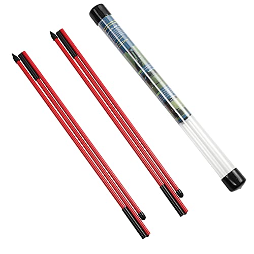 Golf Alignment Sticks - 48" Collapsible Golf Practice Rods for Aiming, Putting, Full Swing Trainer, Posture Corrector with Clear Tube Case, Golf Training Equipment