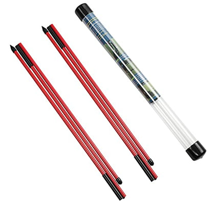 Golf Alignment Sticks - 48" Collapsible Golf Practice Rods for Aiming, Putting, Full Swing Trainer, Posture Corrector with Clear Tube Case, Golf Training Equipment