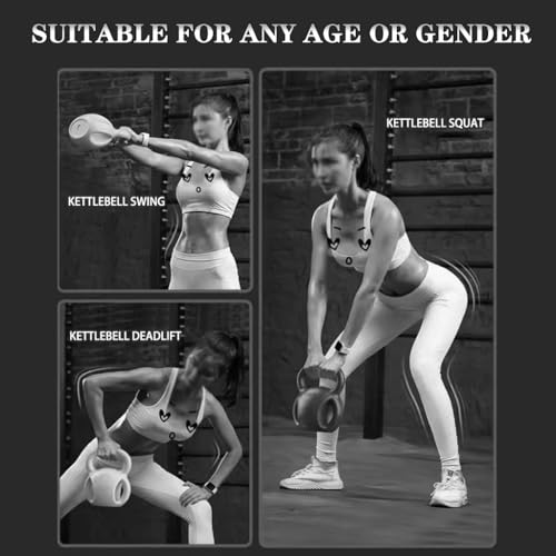 Kettlebell Weights Gym Muscle Training Kettle Bells, Women's Fitness Squat Dumbbell, Unique Three-Ear Structure, Sports Equipment(Purple,10LB)