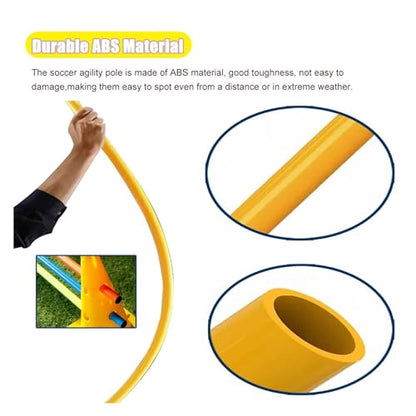 5 Pcs Hurdle Cone Set, Detachable Training Cones and Agility Poles for Players Adult Children Dog, Kids Agility Ladder Speed Training Equipment, Soccer Slalom Practice Tool ( Color : 40cm Base , Size