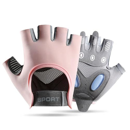 Women Workout Gloves Protection Dumbbell Glove Lightweight Breathable Glove - color: Pink, size: Small