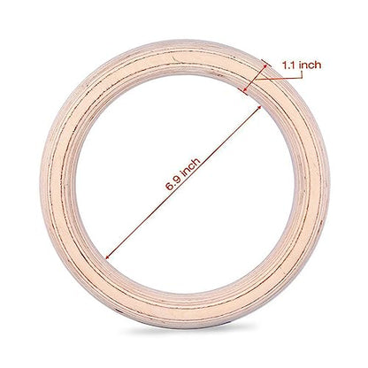 Solid Gymnastic Rings for Home Workout Ring Full Body Strength and Training
