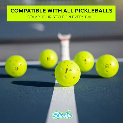 Dink Ink Pickleball Stamper – Fun Way to Mark Your Pickleballs | Great Gift for Pickleball Lovers | Easy to Use | No Mess | Long-Lasting Ink | Perfect Stocking Stuffer for The Holiday - color: Wave Maker