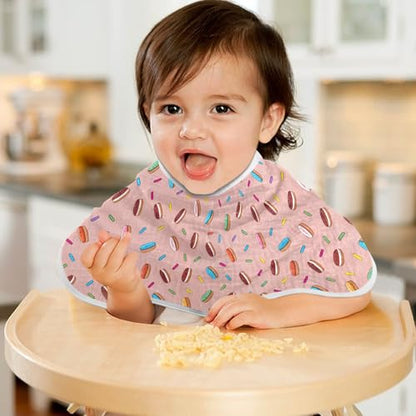 Cakes and Sprinkles Muslin Burp Cloths 4 Pack - Extra Large 22"x11", 4-Layer Soft Absorbent Cotton, Waterproof Backing, Baby Drool Rags for Newborn