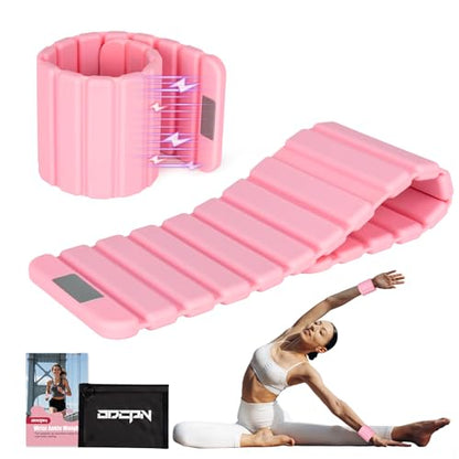 Pilates Wrist Weights for Women, Wearable Strong Magnetic Arm & Leg Weights Set of 2(1 lb Each), Adjustable Wrist Weights for Walking, Yoga, Strength Training, Swimming, Running & Jogging - color: Pink