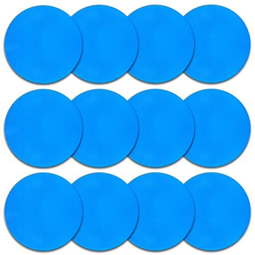 Poly Spots Spot Markers 9 Inch Multicolor Floor Dots - style: 12Pcs Blue