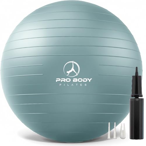ProBody Pilates Yoga Ball - Vibrant Colors Exercise Ball - color: Mist, size: M: 19-22" (55 cm)