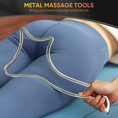 Ice Gua Sha Muscle Scraper, Stainless Steel Massage Therapy Tools - Body Sculpting, Maderoterapia Kit Colombiana for Lymphatic Drainage, Anti Cellulite, Deep Tissue - size: Board