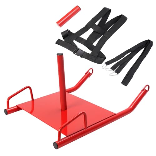 ECOTRIC Power Speed Sled & Harness Weighted Drag Sport Running Football Train Fit for 1-2 Inch Plates