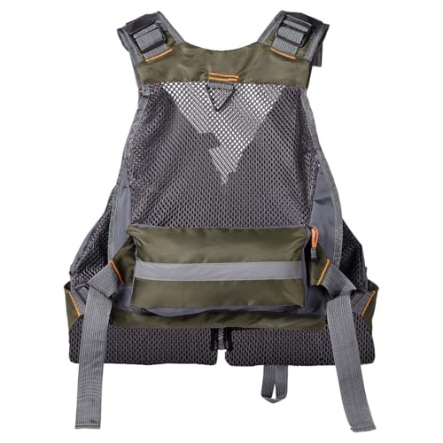 BASSDASH Strap Fishing Vest Adjustable for Men and Women, for Fly Bass Fishing and Outdoor Activities