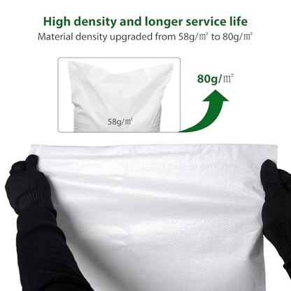 12 Pack Heavy Duty Sand Bags, (20" X 30"), Used for Flooding, Builders, Garden Waste, Grain Storage and Cargo Handling (12)