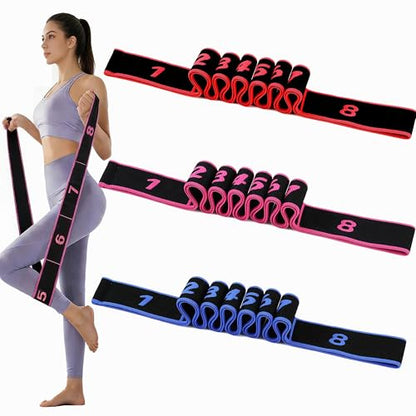 3Pcs Fitness Resistance Band for Yoga, Multi-Section Adjustable Resistance Band for Leg Stretching Full Body Exercise